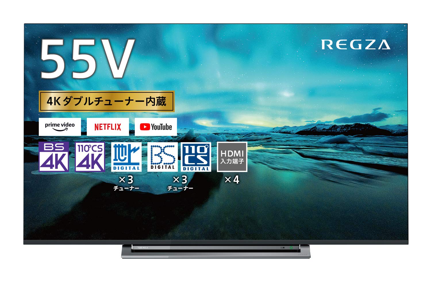 Amazon | 東芝 55V型 液晶テレビ レグザ 55M530X 4Kチューナー内蔵 外