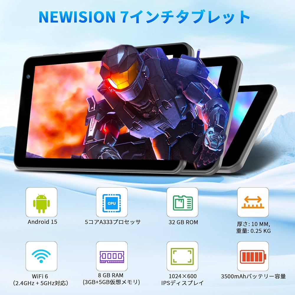 Amazon.co.jp: 7インチ（18cm）タブレット、5コアAndroid 15タブレット