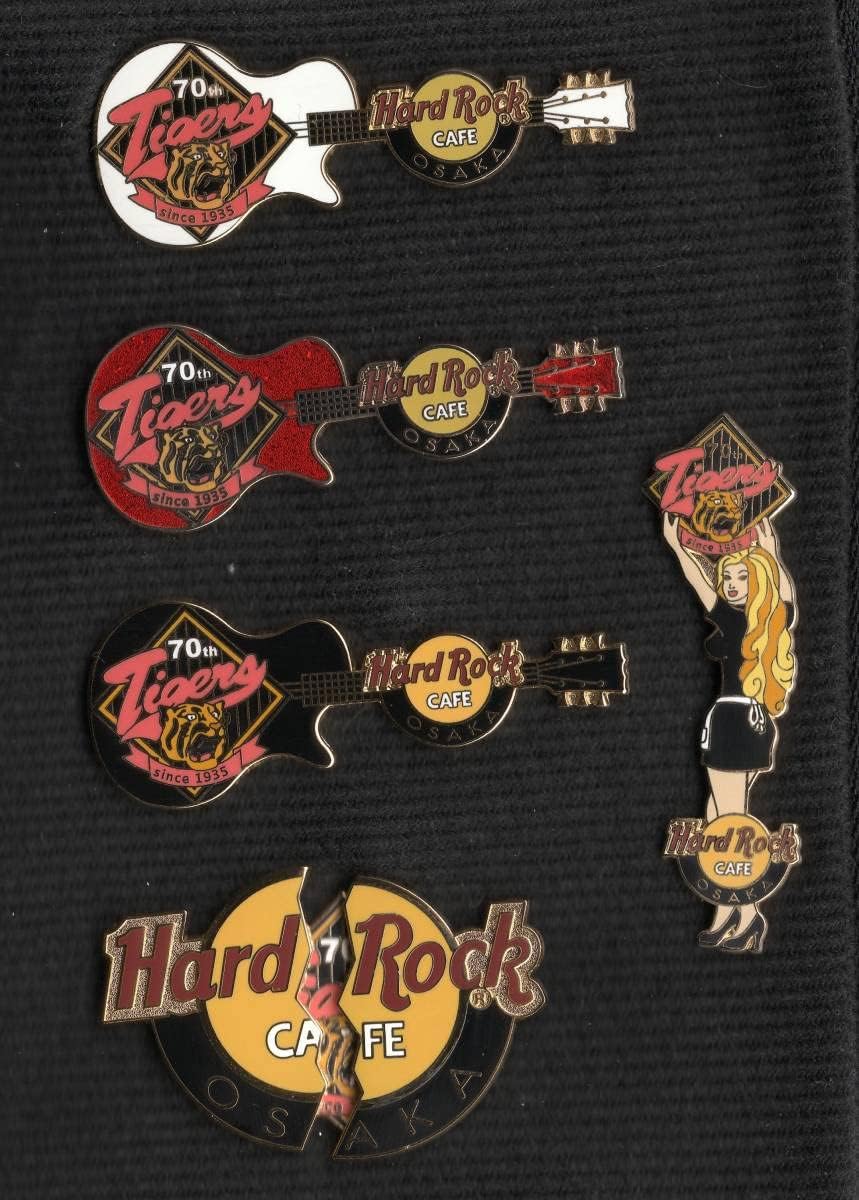ハードロックカフェ阪神タイガース70周年記念 大阪ギターピンバッチ 全