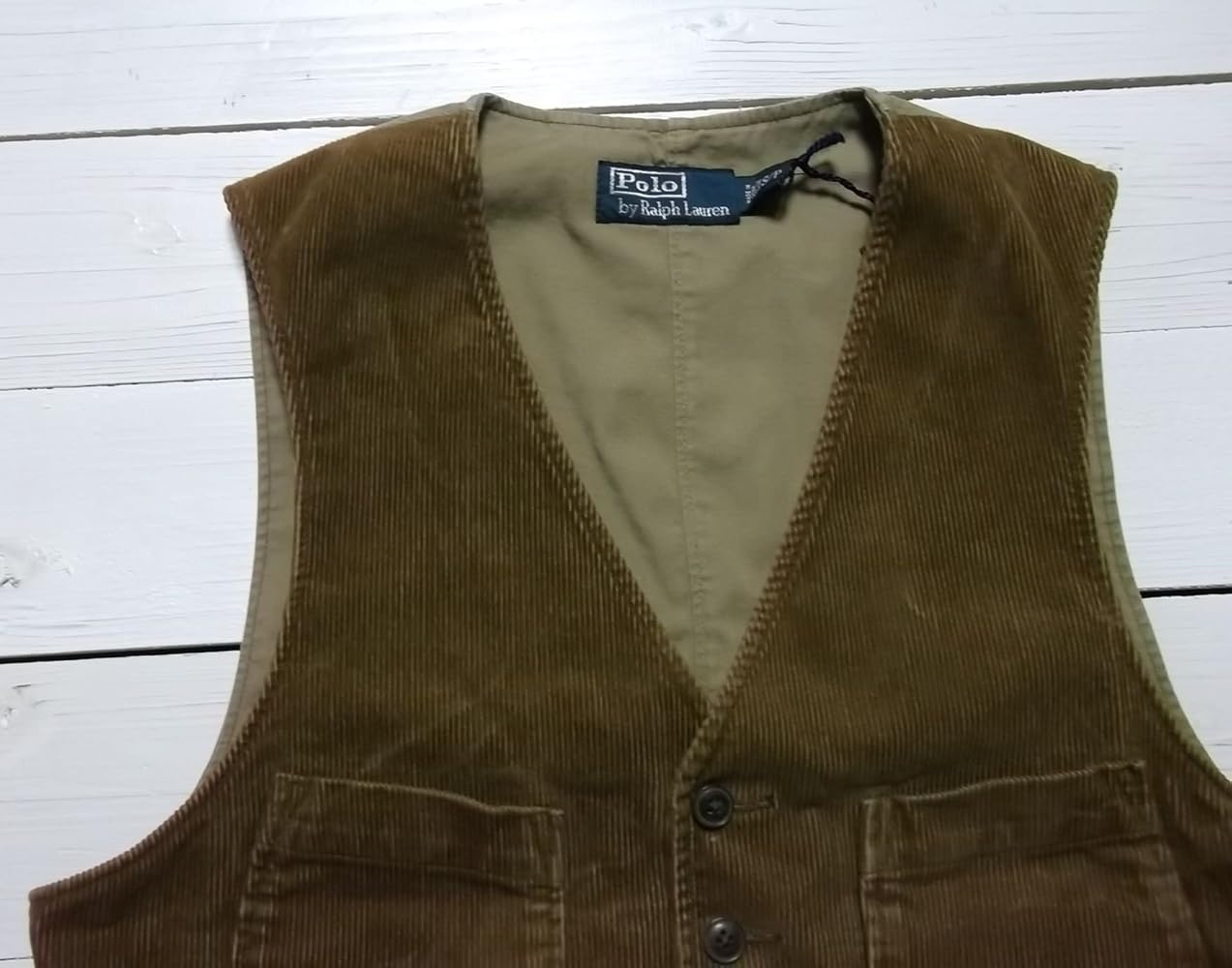 Amazon | [ポロ ラルフローレン] オッドベスト コーデュロイ 茶 988