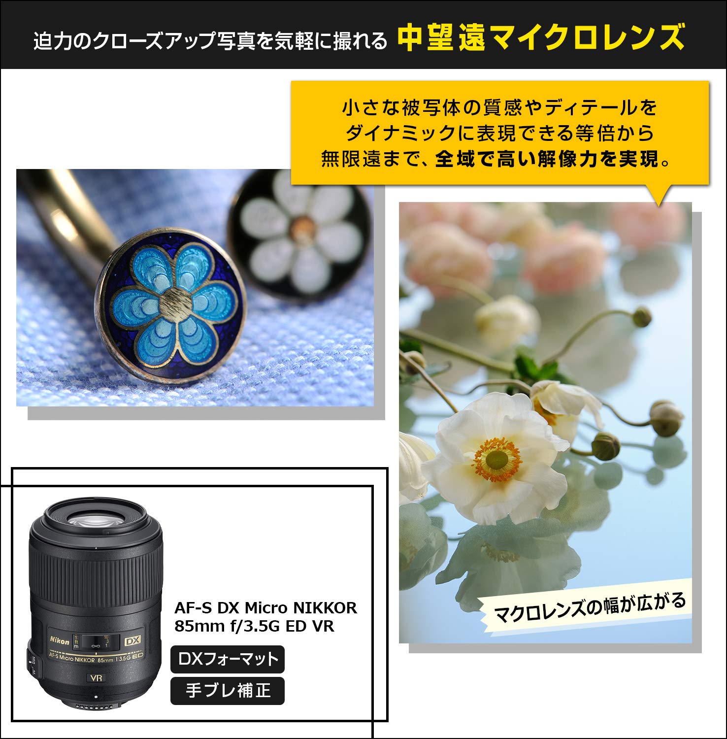 Amazon.co.jp: Nikon 単焦点マイクロレンズ AF-S DX Micro NIKKOR 85mm