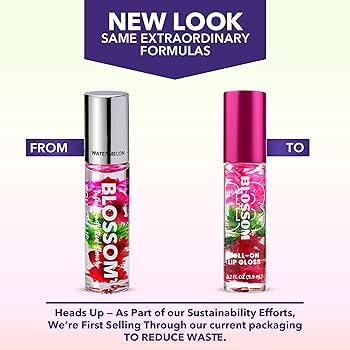 Amazon.com : Blossom Roll on Lip Gloss, Scented Clear High Shine