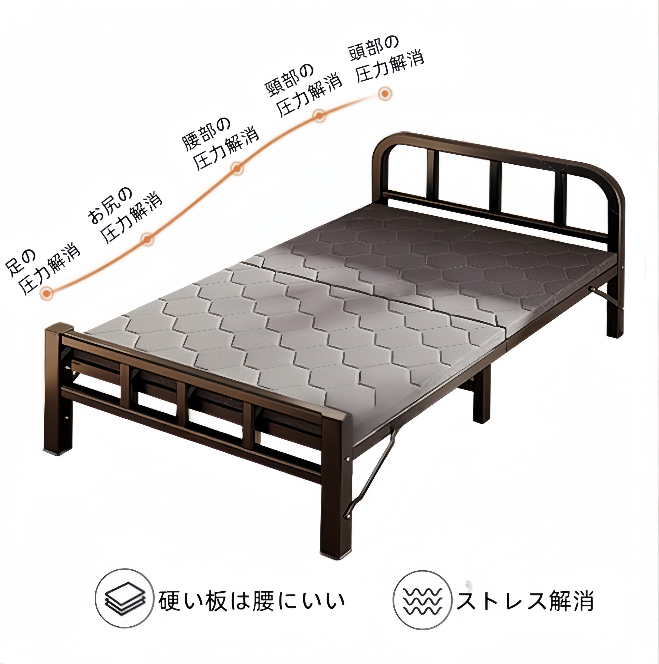 Amazon.co.jp: Artispro 折りたたみベッド シングル コンパクト収納