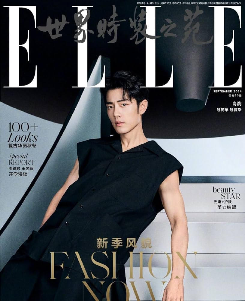 Amazon.co.jp: 雑誌 ELLE世界時裝之苑 2024年9月 中国版 肖戰（シャオ