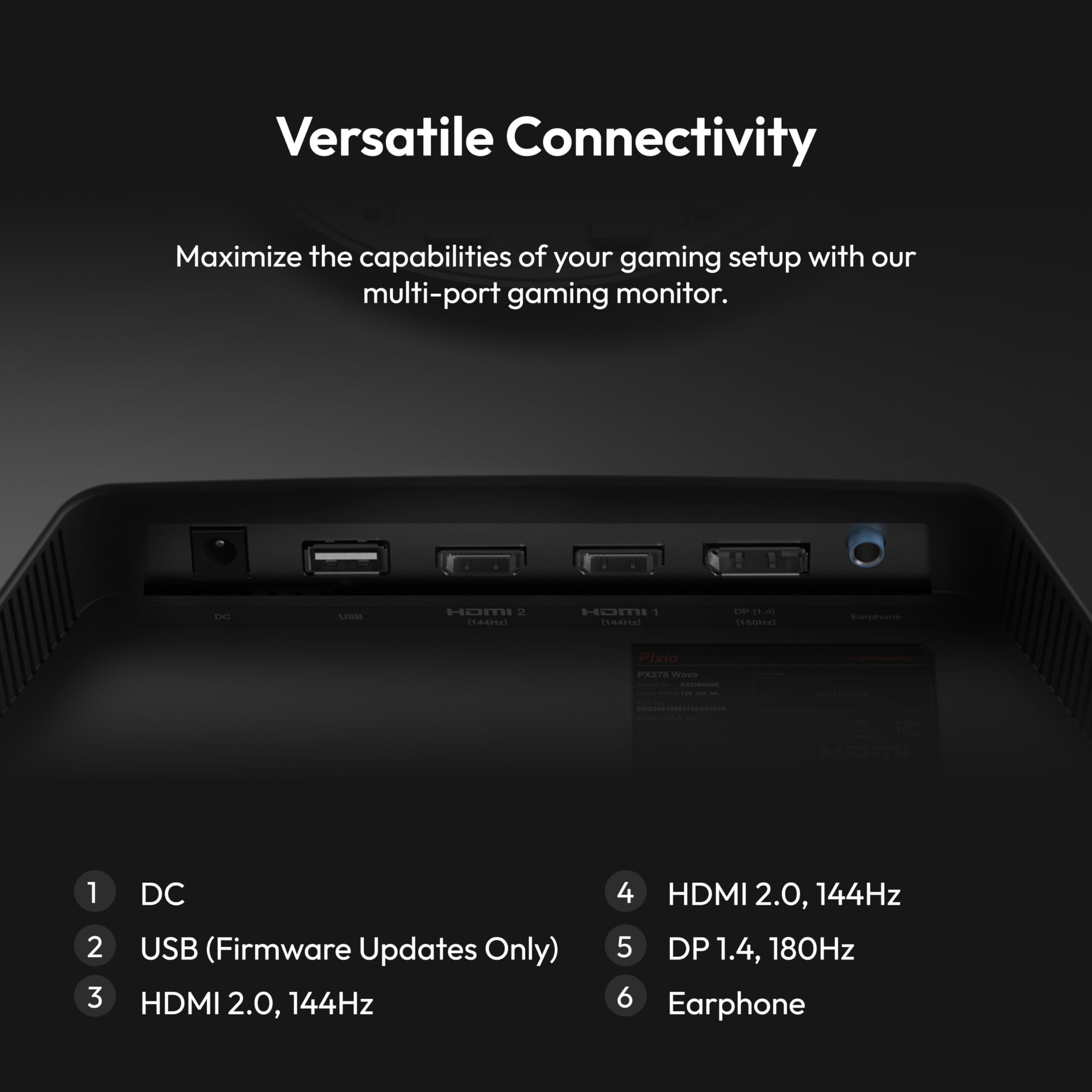 Amazon.com: Pixio PX278 Wave 27 inch 180Hz Refresh Rate Quad HD