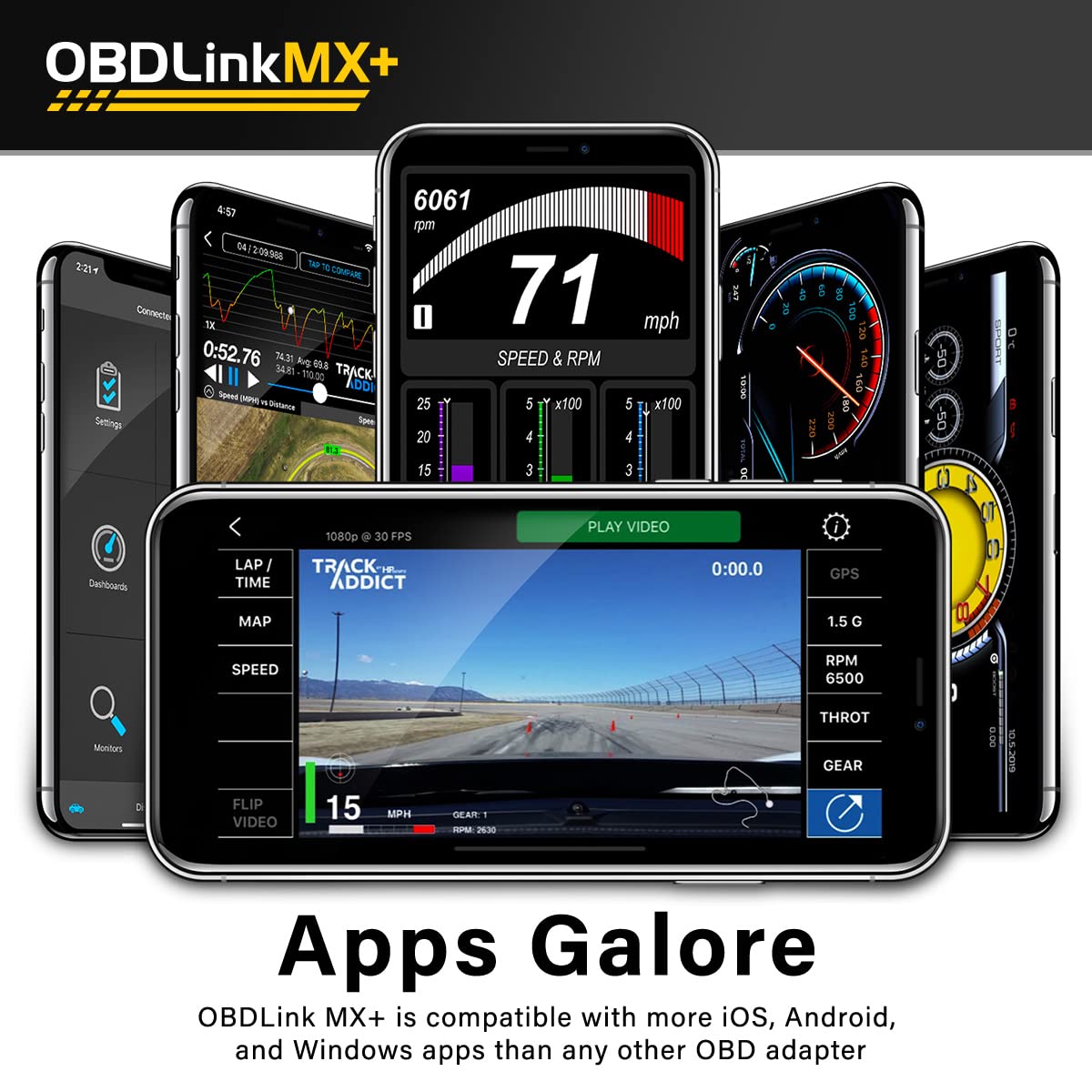 OBDLink MX+ Scanner OBD2 Bluetooth compatibile con iPhone, Android