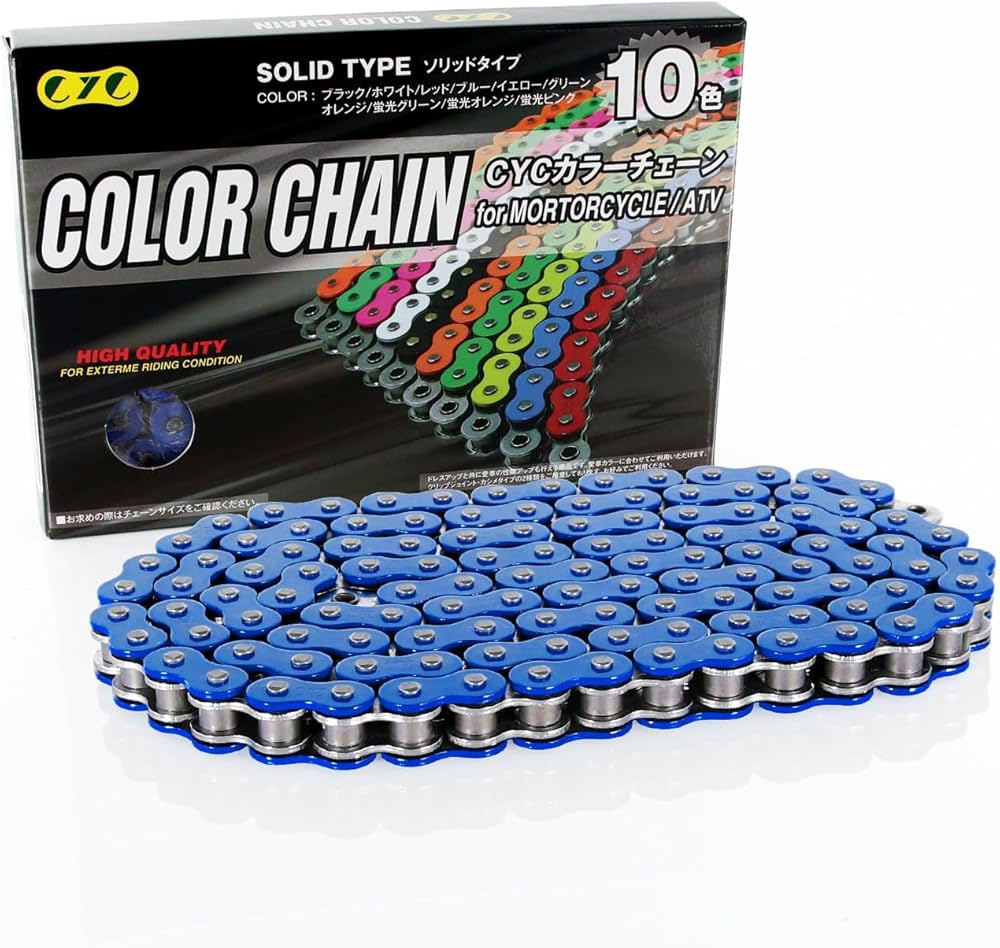 Amazon.co.jp: CYC バイク用チェーン 520-120L シールチェーン ブルー