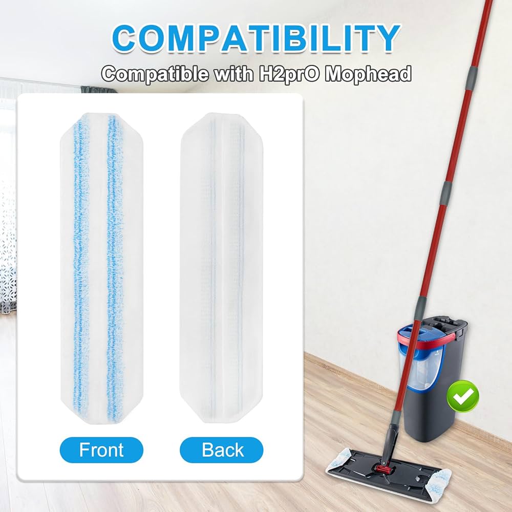 Amazon.com: Mop Replacement Pads for Ocedar H2prO Flat Mop, 6 Pack