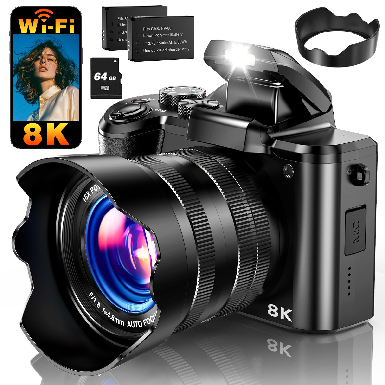 YOODEE 8K WIFI デジタルカメラ X001AQQBV5 Amazon.co.jp: YOODEE 8K