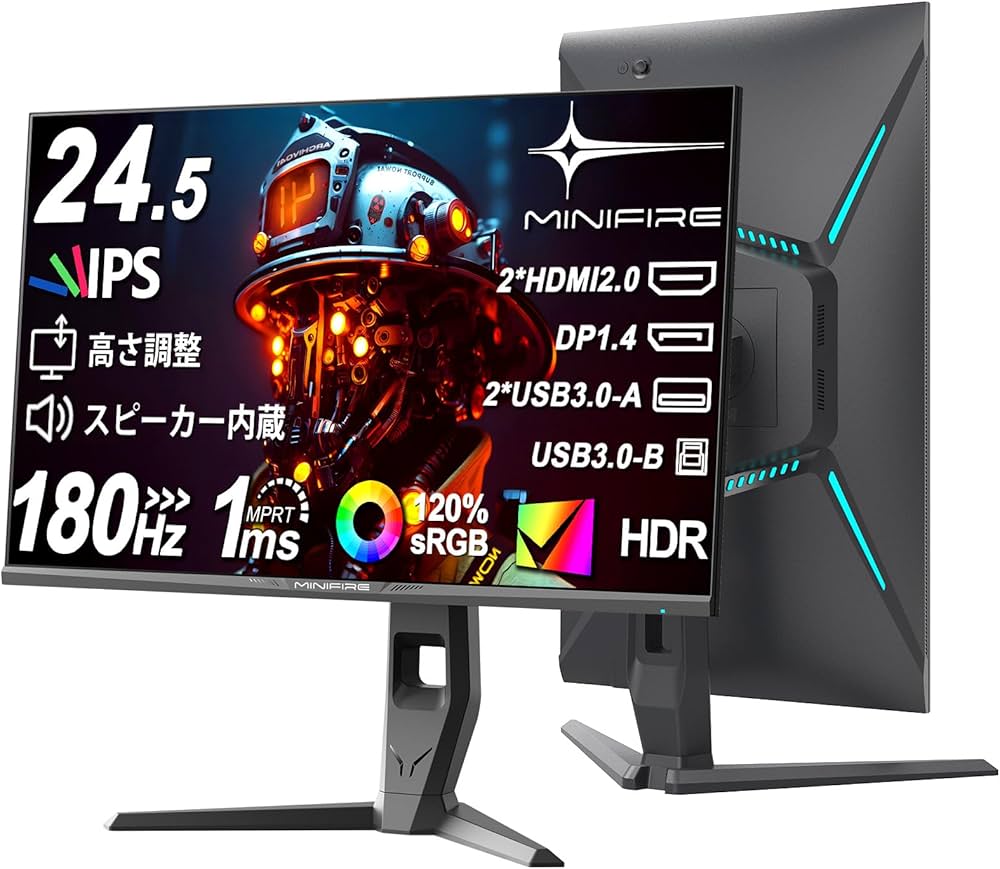 MINIFIRE 24インチ WQHD 180hz モニター MFG24X5Q MFG24F4S