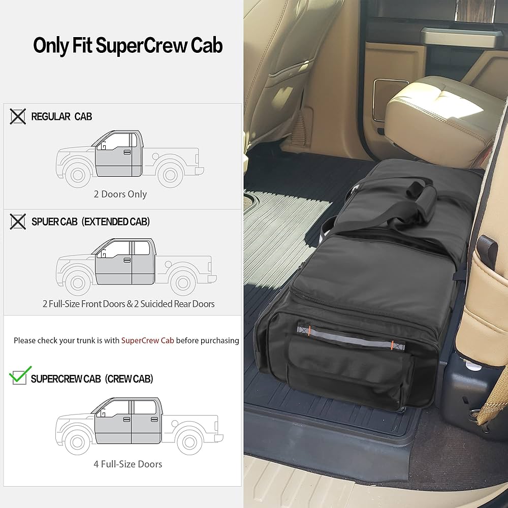 SAMDEW Under Seat Storage Bag Fit for SuperCrew Cab & Crew Cab