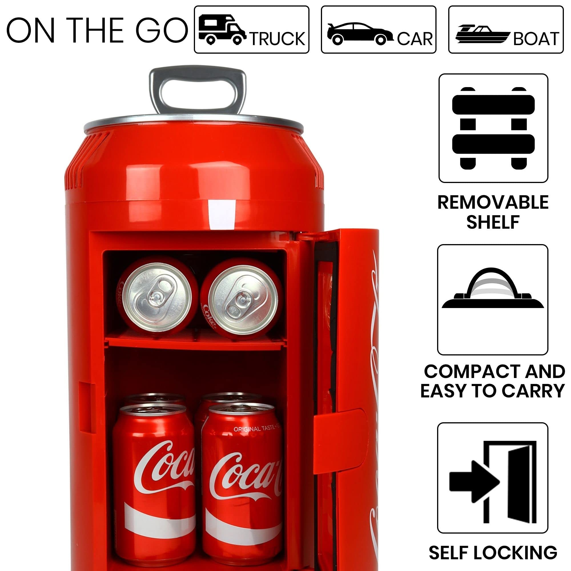 Amazon.co.jp: Koolatron Coca-Cola ポータブル8缶 熱電ミニ冷蔵庫