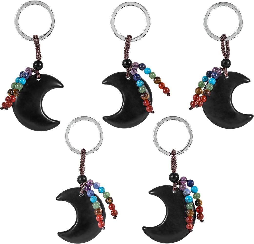 Amazon.co.jp: moonsix クリスタル 三日月 キーホルダー チャクラ