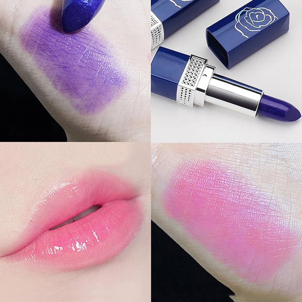 Amazon.co.jp: 2 Pcs 魔法の口紅 - 写真 青い口紅カラーチェンジング