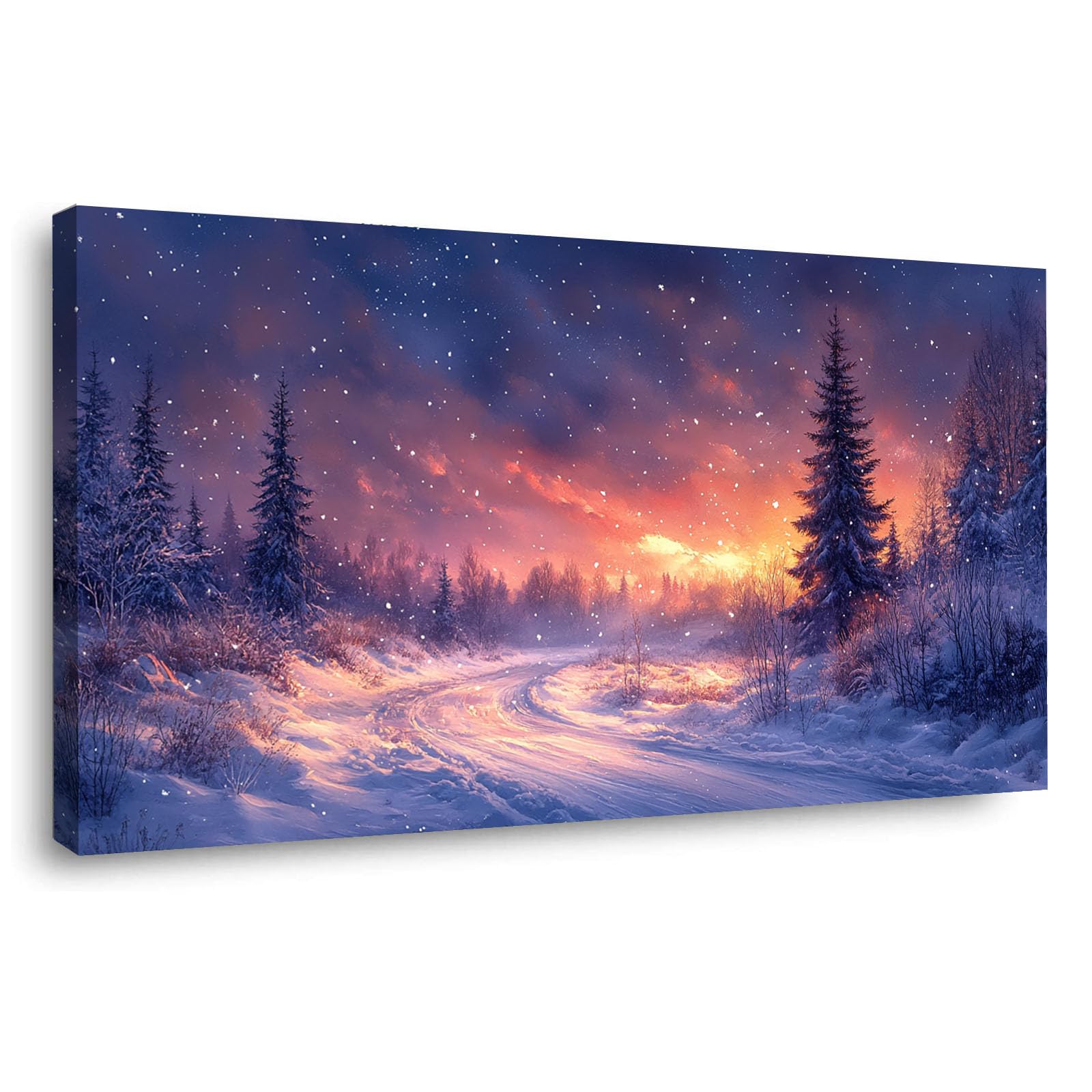 Amazon.co.jp: SHYAMIC 冬の森の雰囲気の美しさ 絵画, 美しい森の風景