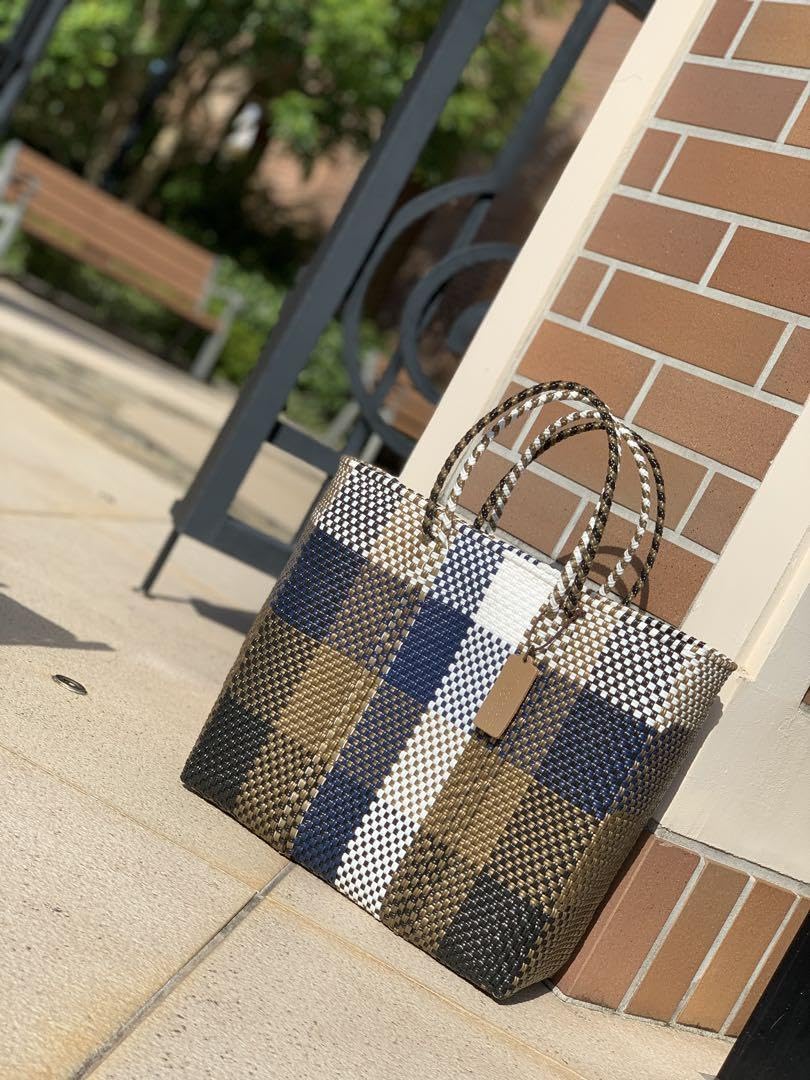 Amazon.co.jp: オアハカ産 メルカドバッグ メキシコ Sサイズ ネイビー