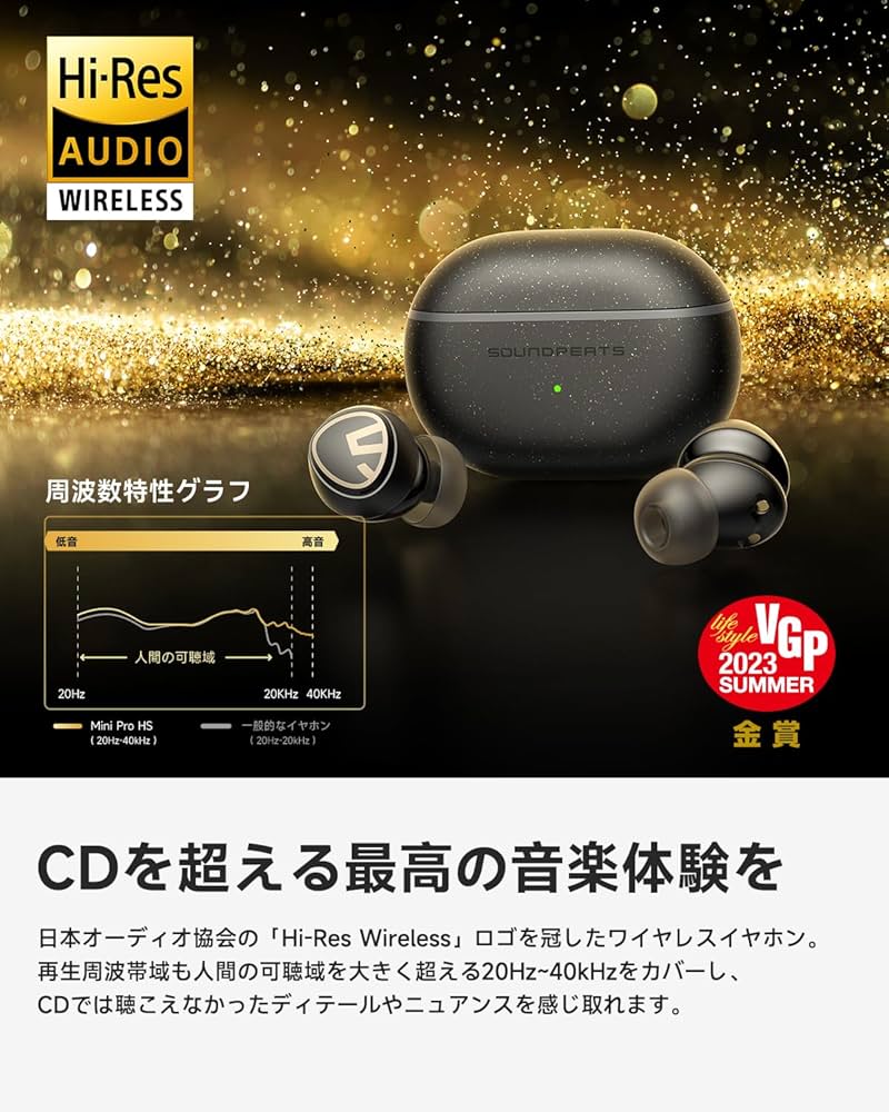 Amazon.co.jp: 【VGP 2023SUMMER 金賞】SOUNDPEATS Mini Pro HS