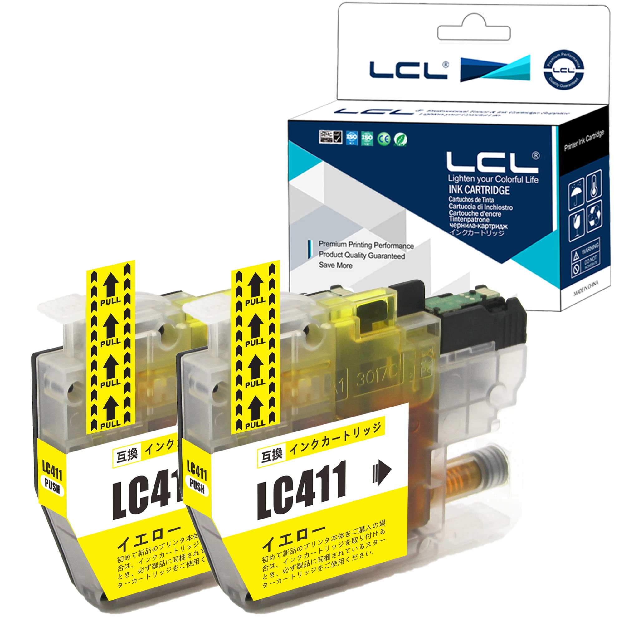 Amazon.co.jp: LCL Brother用 ブラザー用 LC411 LC411Y (2パック