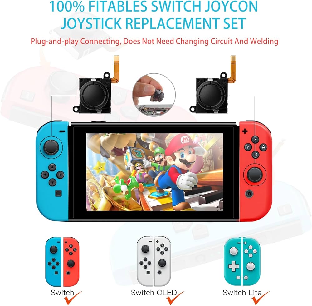 Amazon.com: GuliKit TMR Joycon Joystick Replacement, Updated Anti