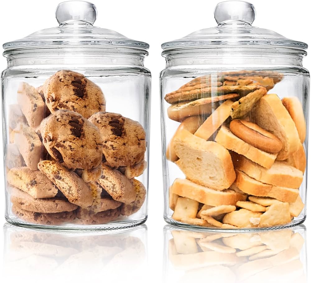 Amazon｜(ファスモブ) 1/2ガロンガラスジャー 蓋付き 気密ガラス