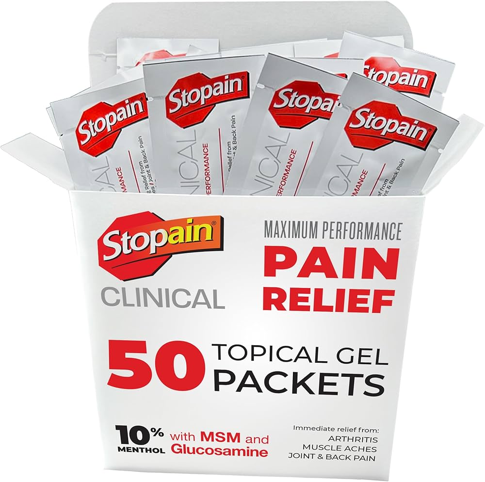 Amazon.com: Stopain Pain Relief Clinical Gel Packets, 50 Pack
