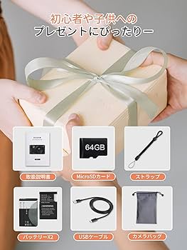 Amazon | AiMike スマホに送れる デジタルカメラ 5K デジカメ WIFI転送