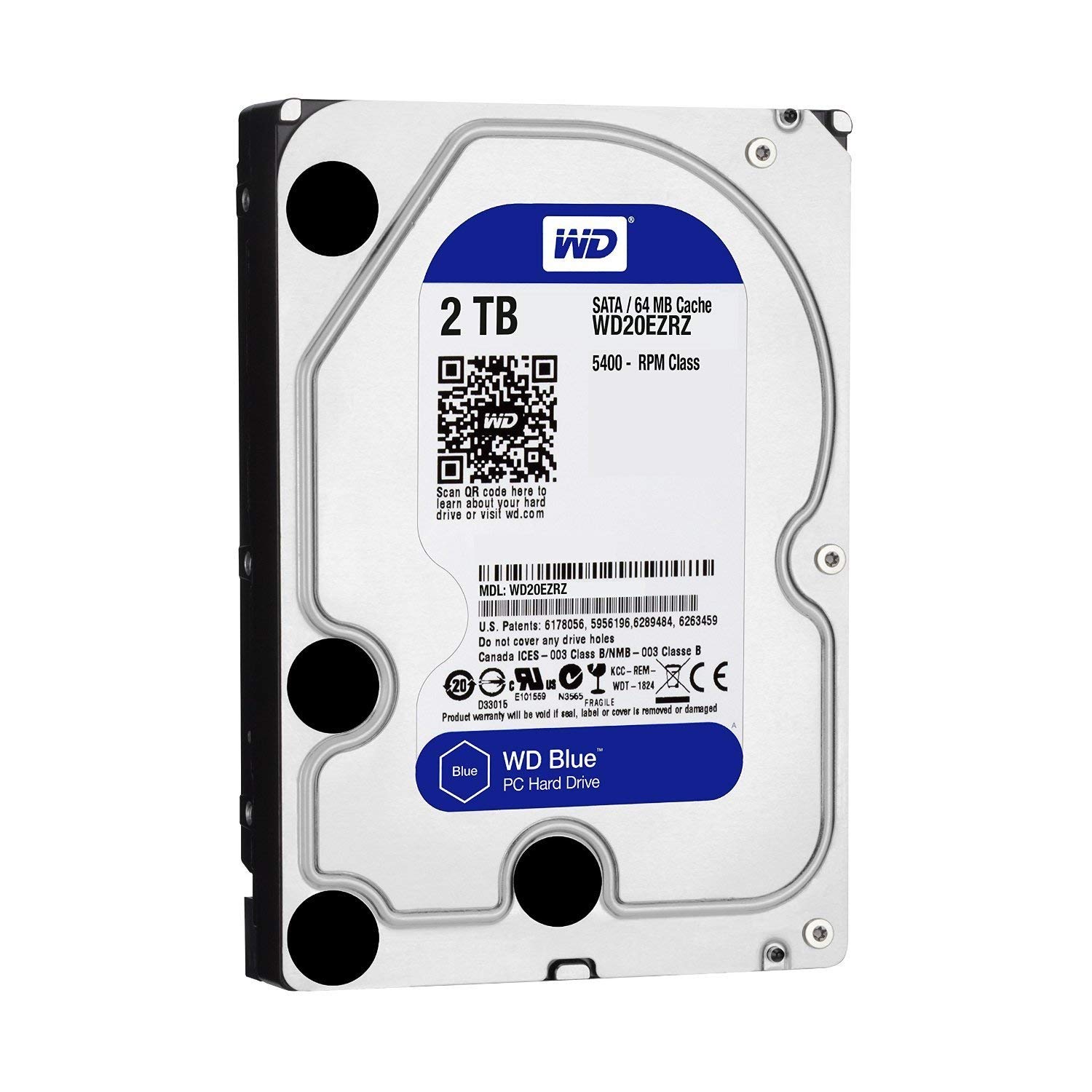 Western Digital 2TB WD Blue PC Hard Drive - 5400 RPM Class, SATA 6