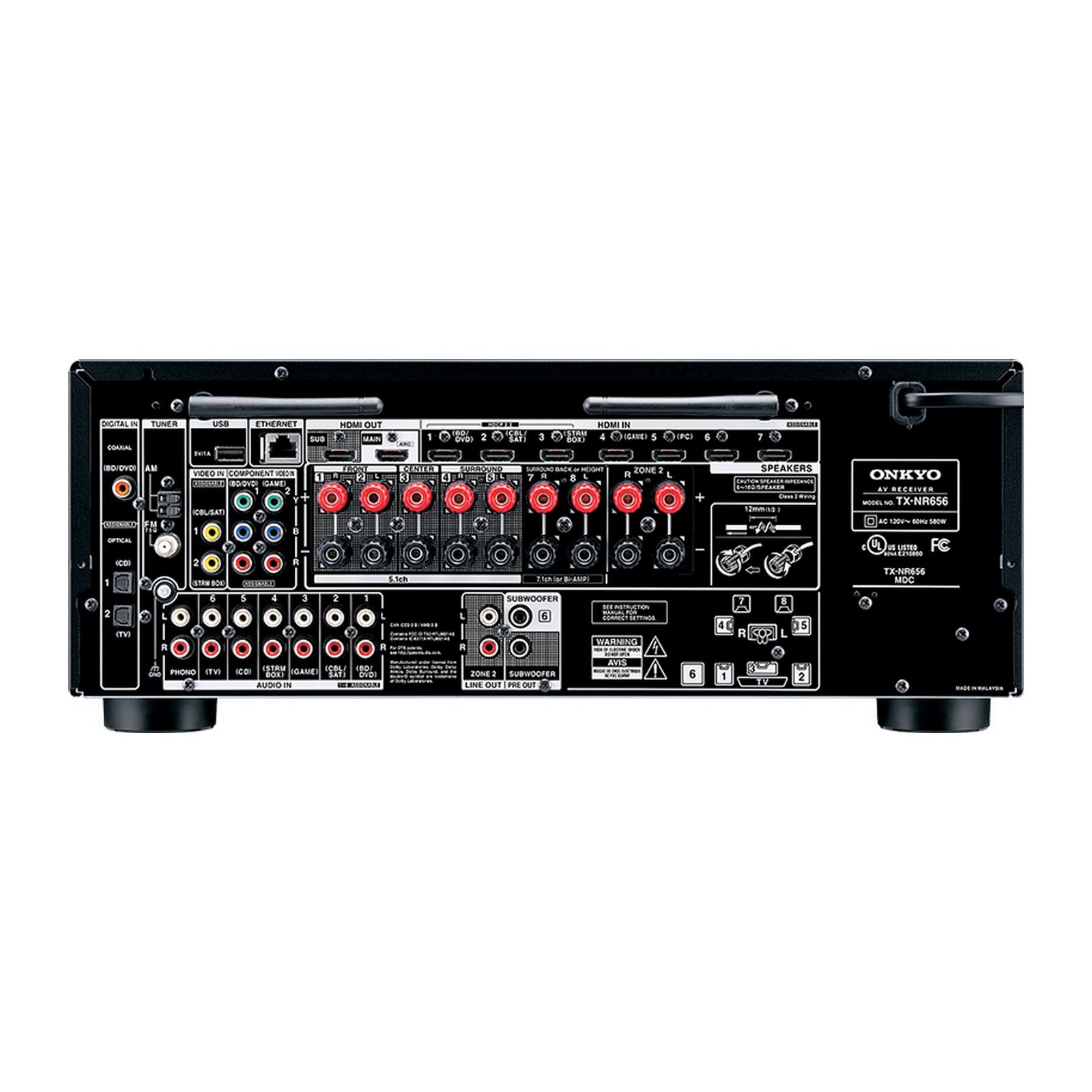 Amazon.com: Onkyo TX-NR656 7.2 Channel Network A/V Receiver