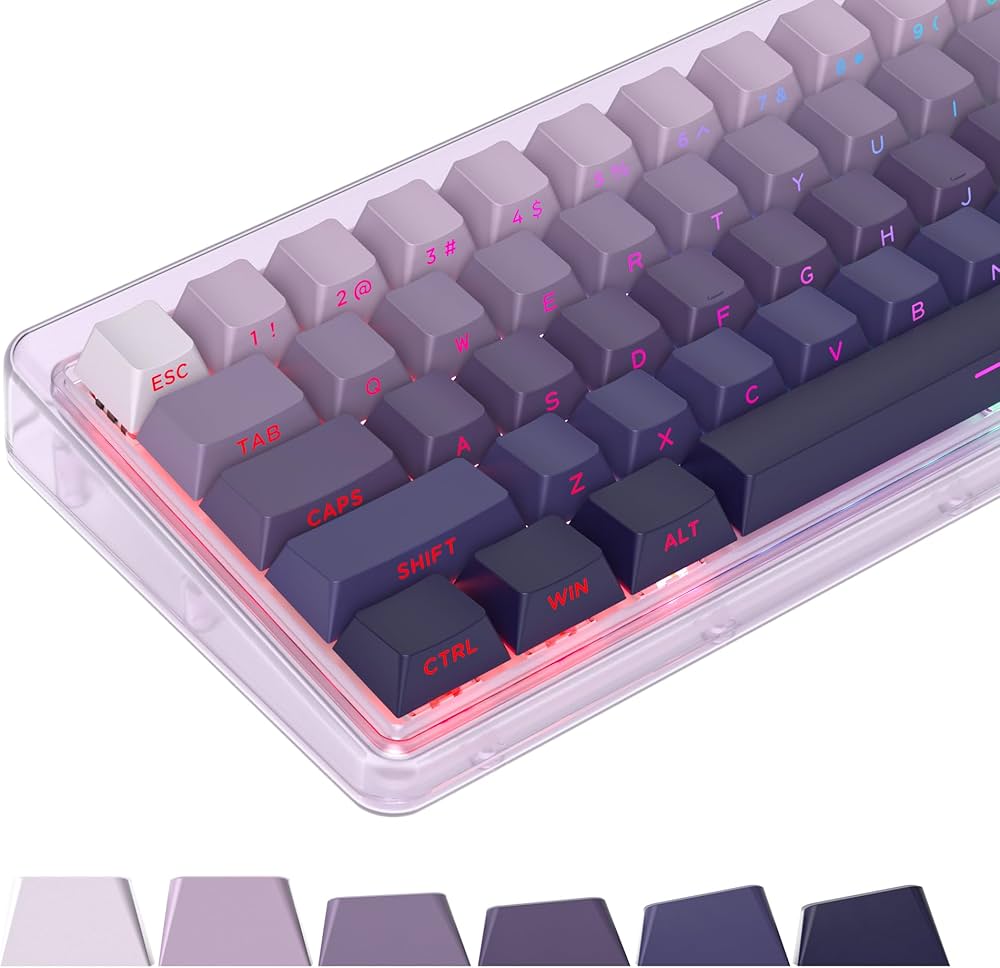 Amazon | 135 キー サイドプリントキーキャップ PBT グラデーション