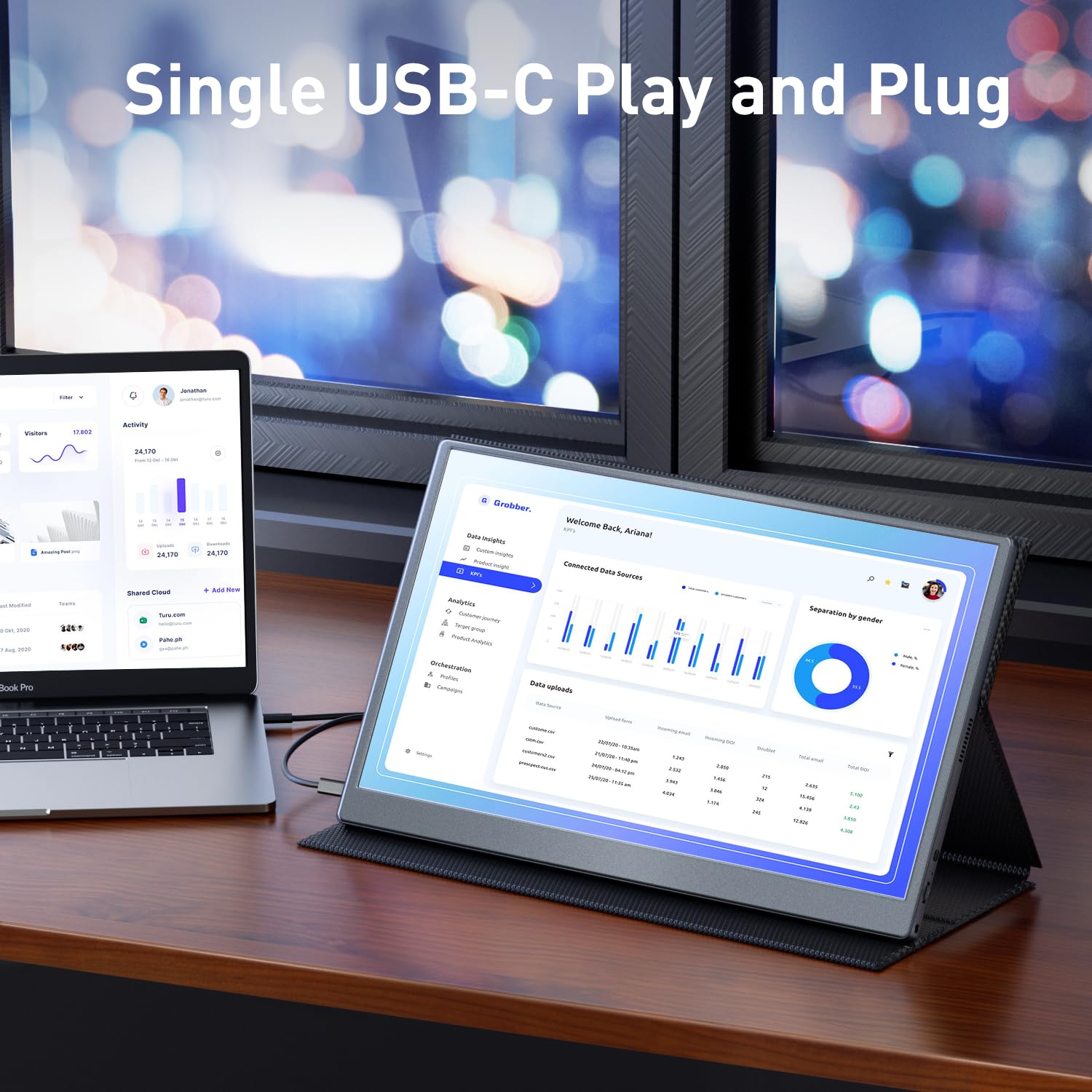 Amazon.com: cocopar Portable Monitor 15.6'' 1080P 60Hz 60% sRGB