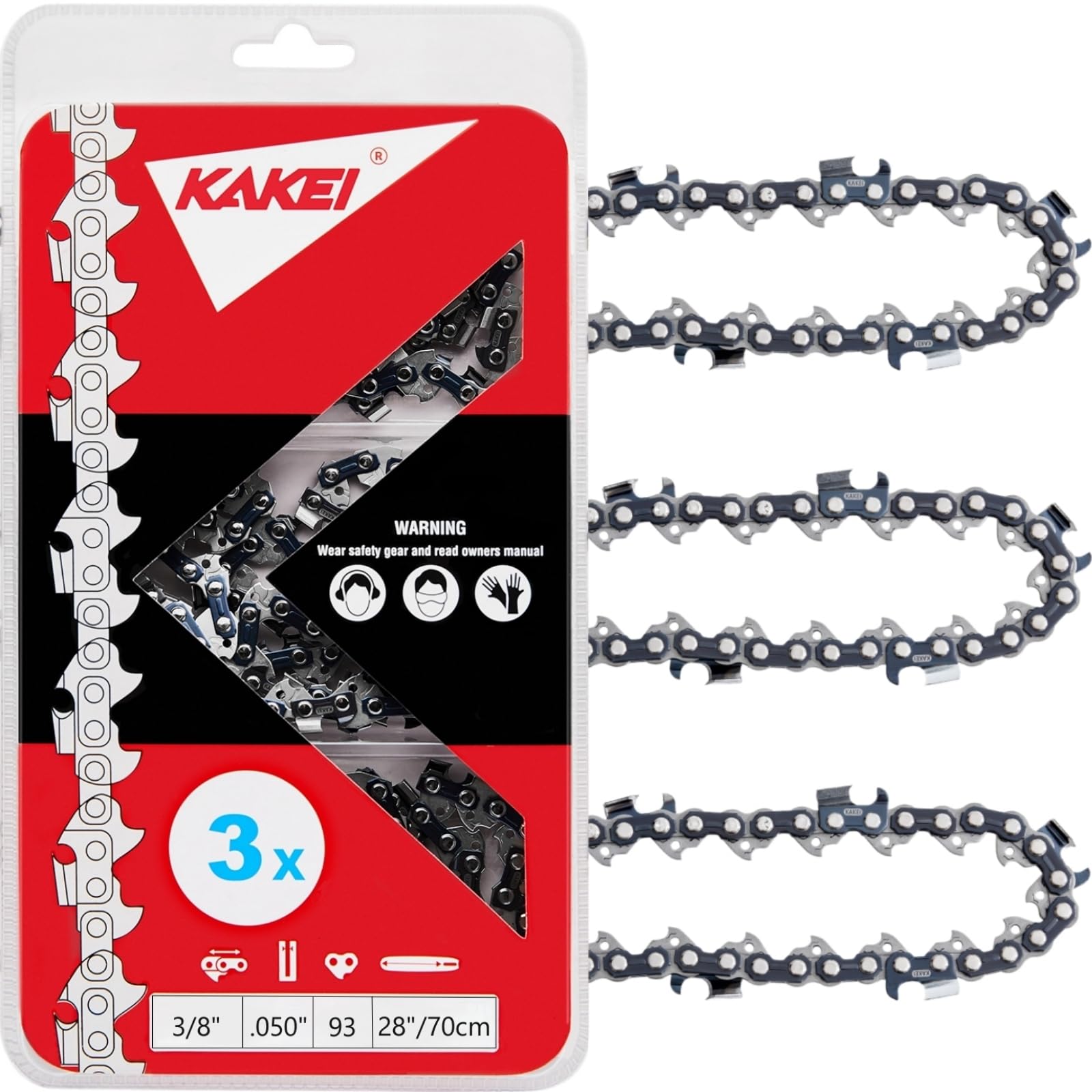 Amazon.com: KAKEI Skiptooth 28 Inch Chainsaw Chain 3/8