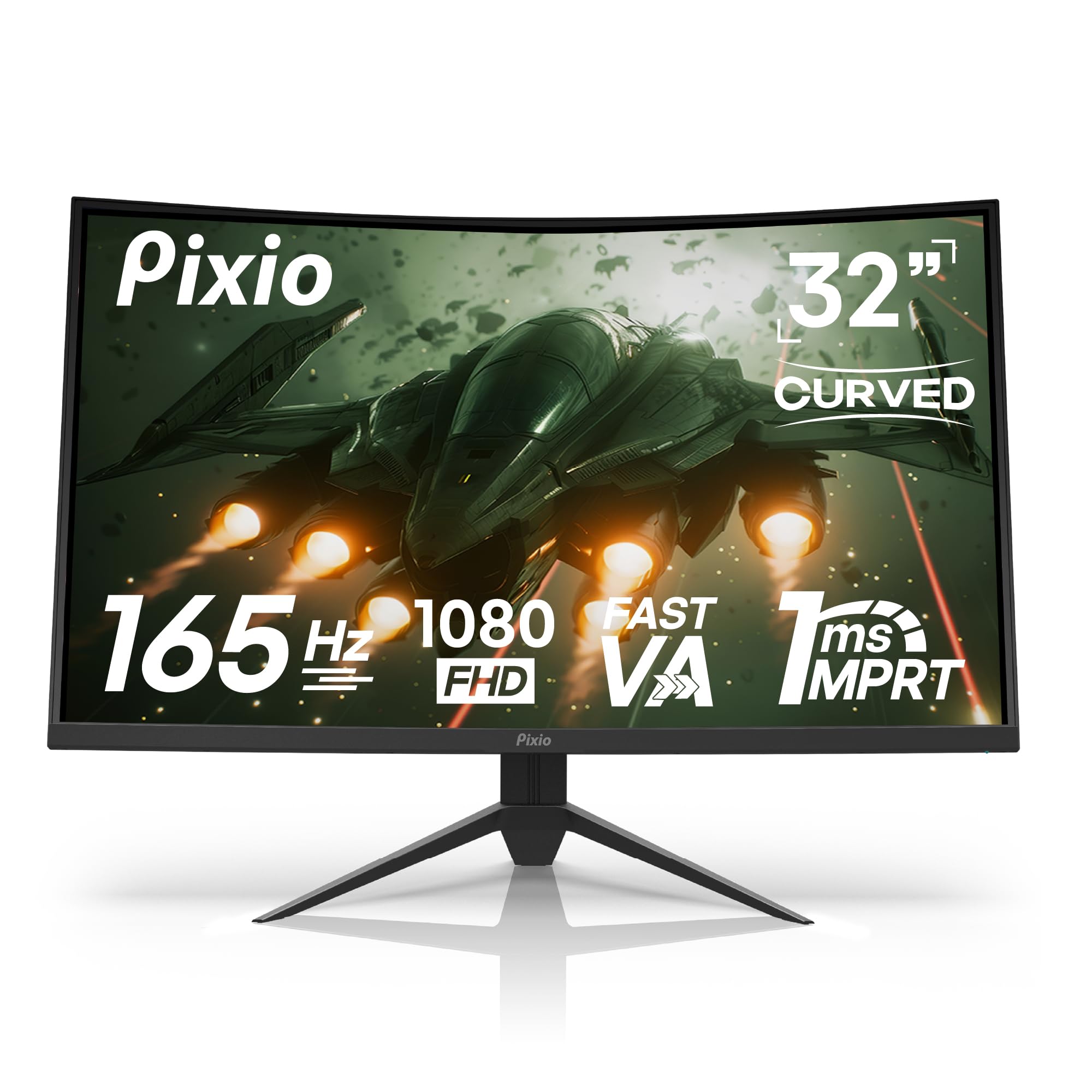 Amazon.co.jp: Pixio PXC325 32 inch 1500R Curve VA Panel 1ms MPRT