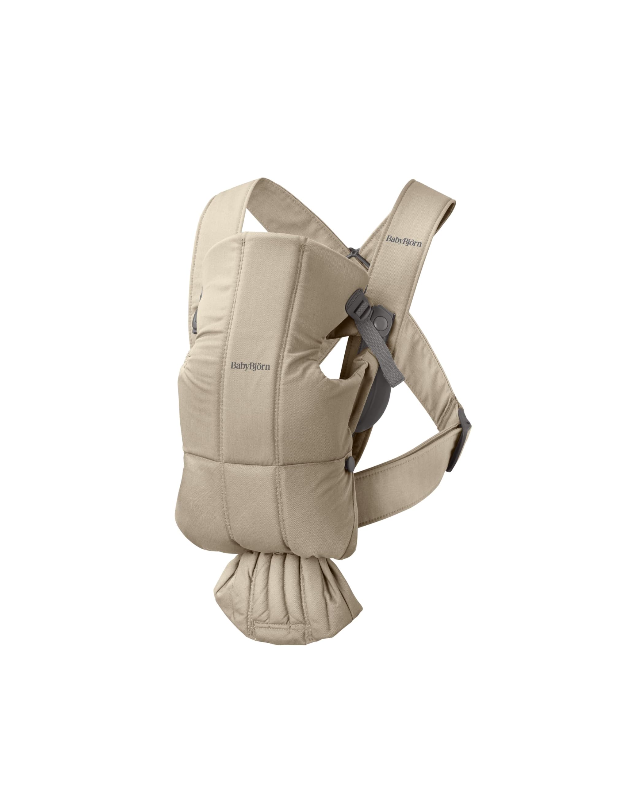 Amazon.com: BabyBjörn Baby Carrier Mini, Beige, Woven | Newborn