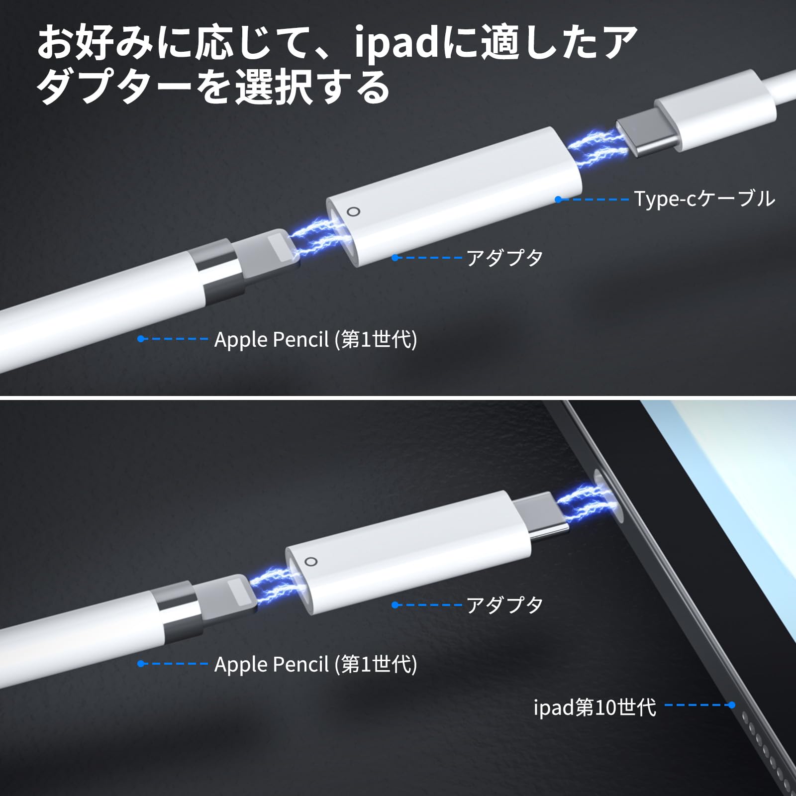 Amazon.co.jp: ASKUBSKU Apple USB-C- Apple Pencil アダプタ 2個入り