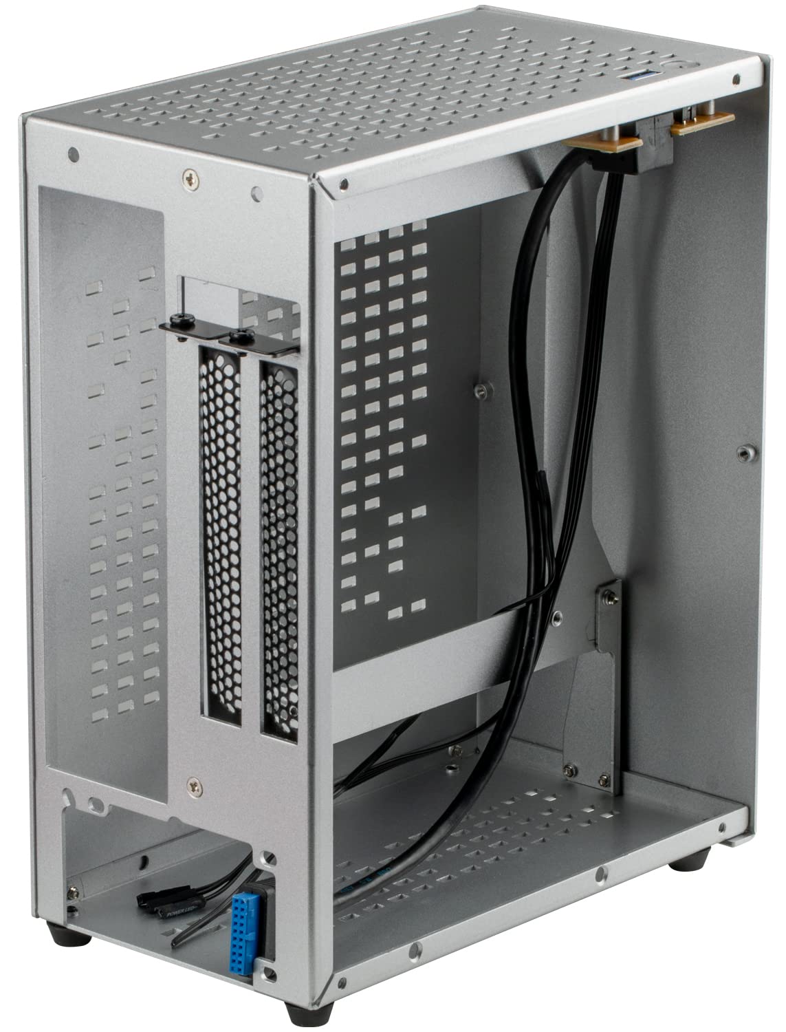 Amazon.co.jp: アルミ製ミニITXケース、PCIeライザー付き、JOYJOM Mini