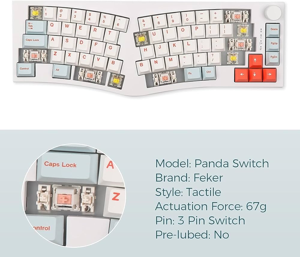 Amazon | EPOMAKER Feker Aliceレイアウト ゲーミングキーボード