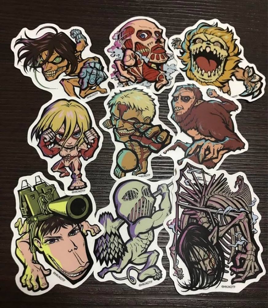 Amazon.co.jp: 進撃巨人 EDINER イーディス 九つの巨人 ステッカー