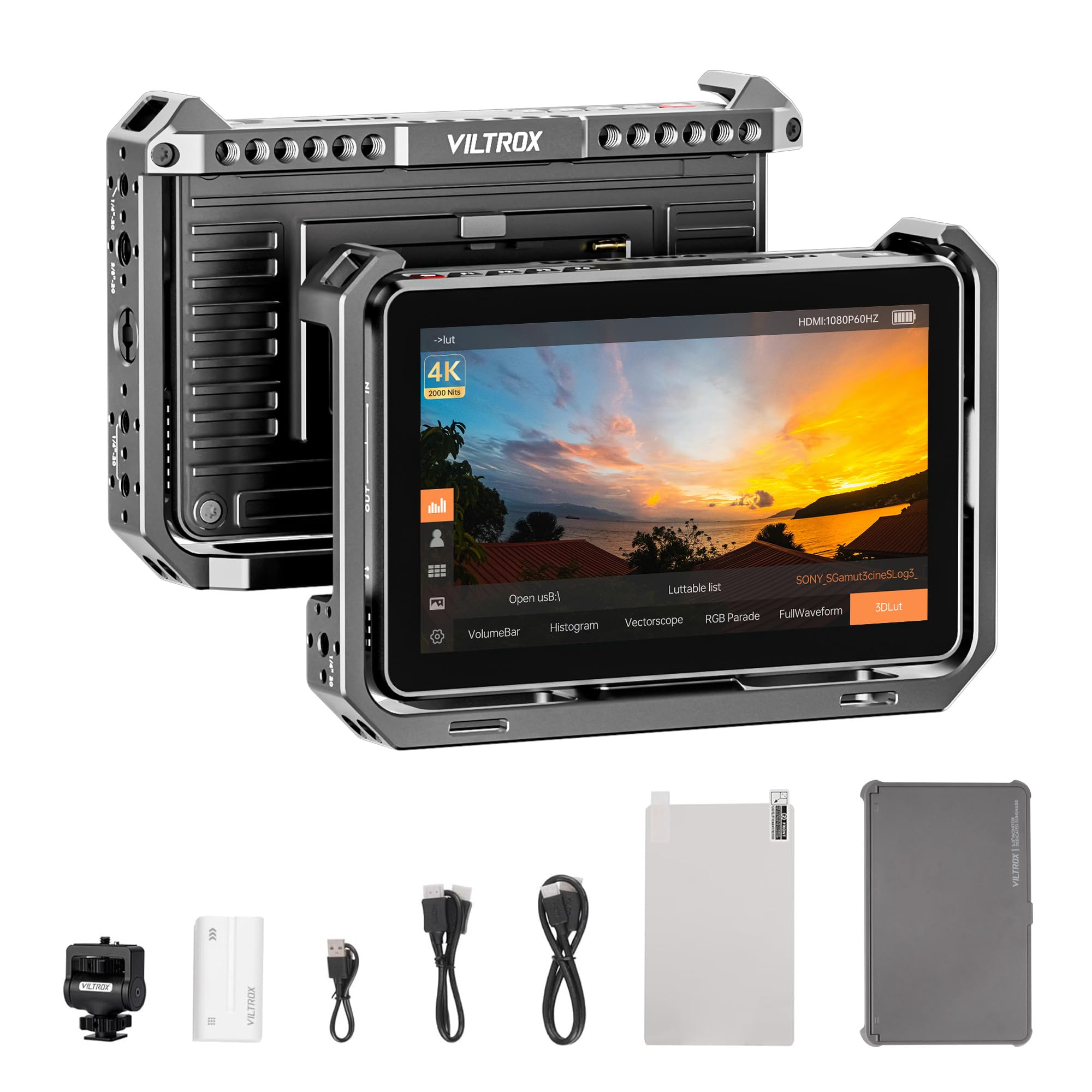 Amazon.com : VILTROX DC-X2 6'' Touchscreen Camera Monitor with Rig