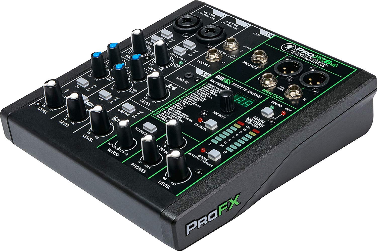 Amazon | Mackie ProFX6v3 6-Channel Mixer with USB and Effects with