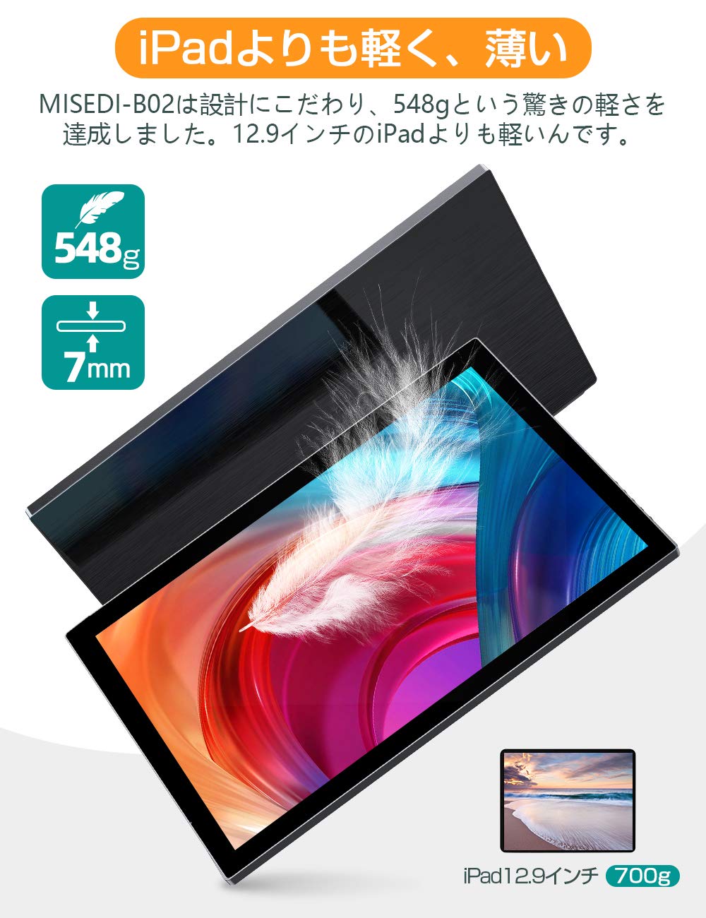 Amazon.co.jp: モバイルモニター タッチパネル MISEDI 12.3インチ