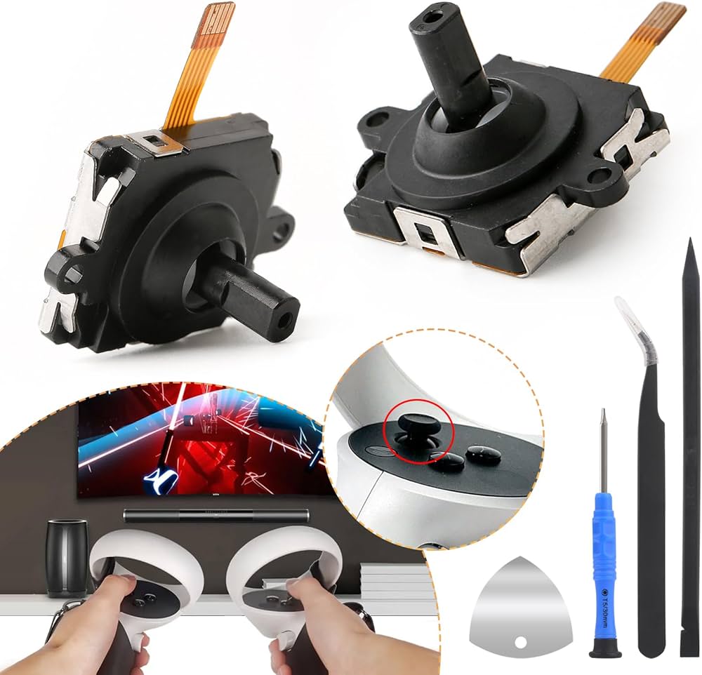 Amazon.com: 2Pcs for Oculus Quest 2 Joystick Replacement Kit for