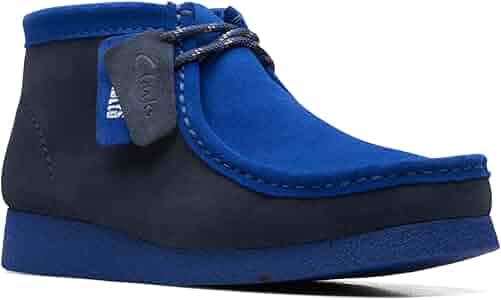 Amazon | Clarks メンズ ワラビー Evo ブーツ ネイビー コンビ