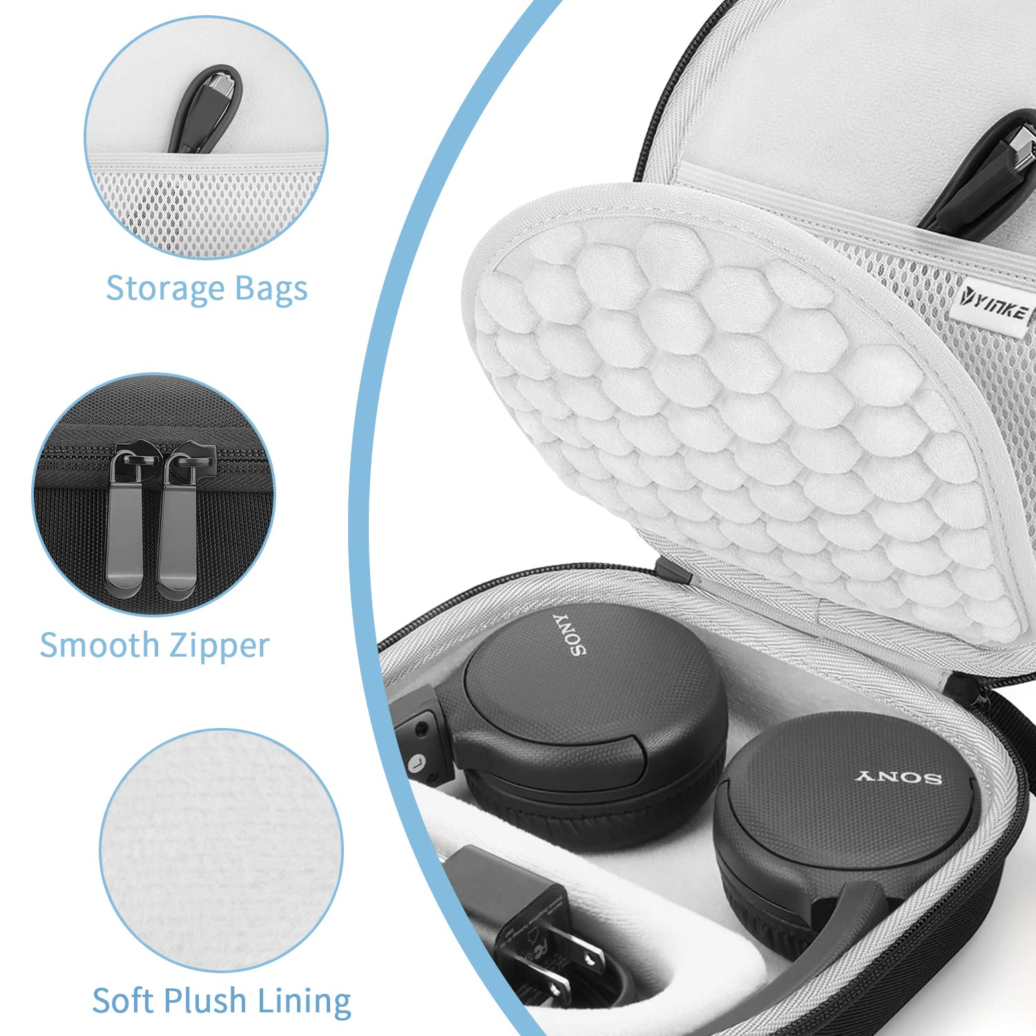 Amazon | ヘッドホンケース対応Sony WH-CH520/WH-CH510/JBL Tune 510BT