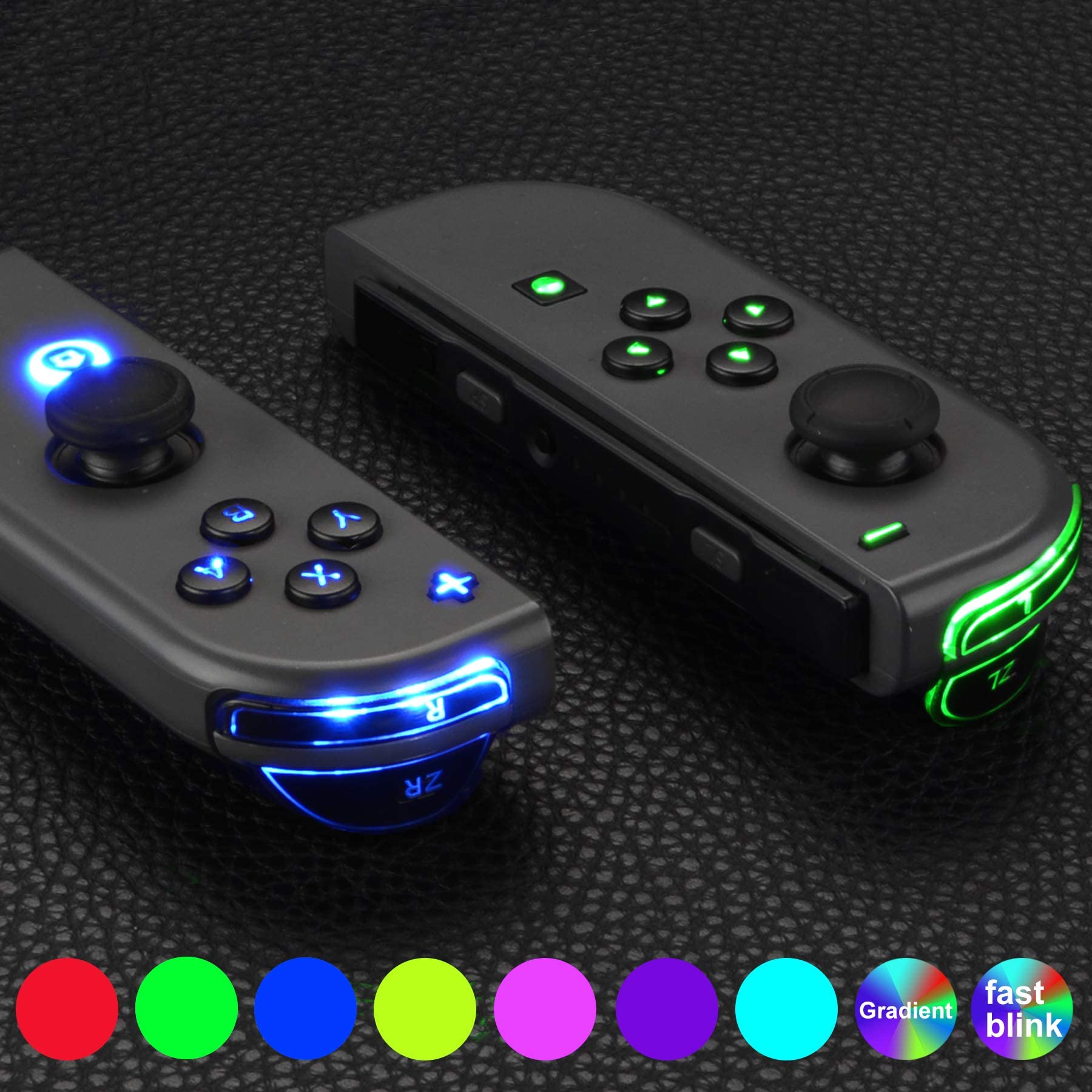 Amazon.com: eXtremeRate 7 Colors 9 Modes NS Joycon DFS LED Kit