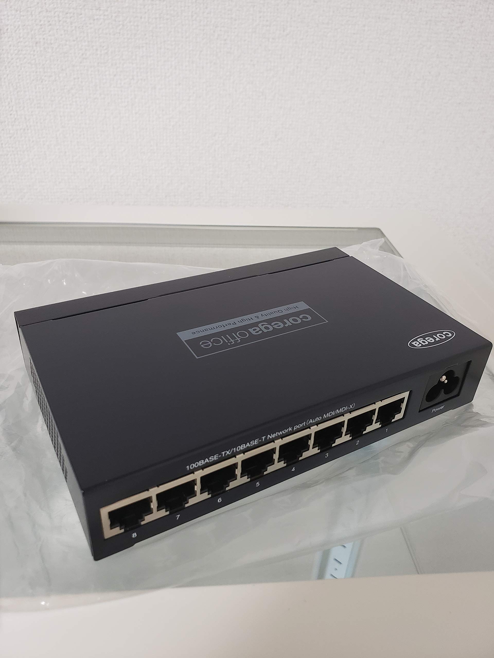 Amazon | コレガ 8ポート Gigaスイッチングハブ 電源内蔵/節電/Jumbo