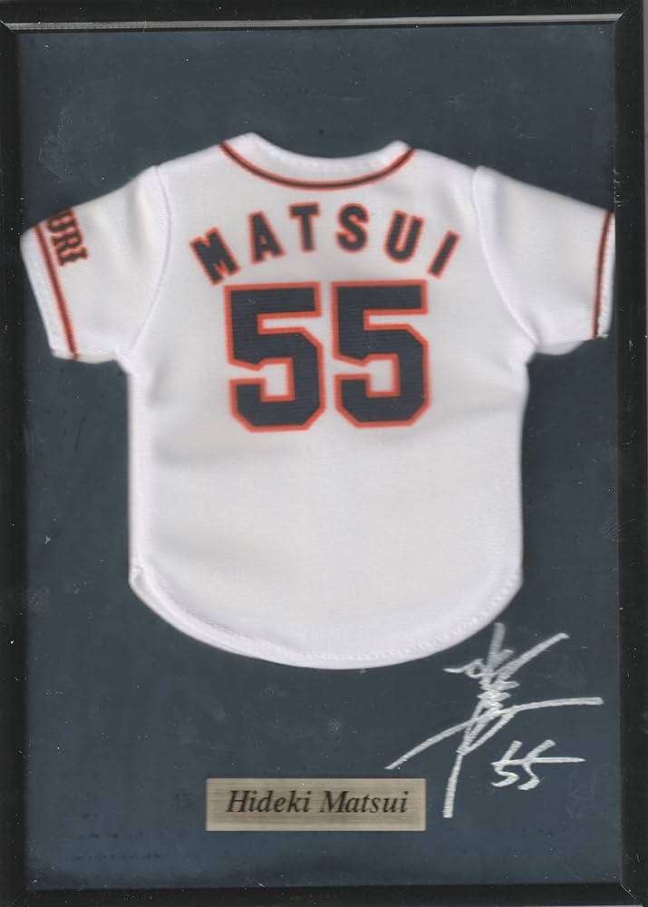 Amazon | 読売 ジャイアンツ 松井秀喜 シルバーサイン入り ミニチュア