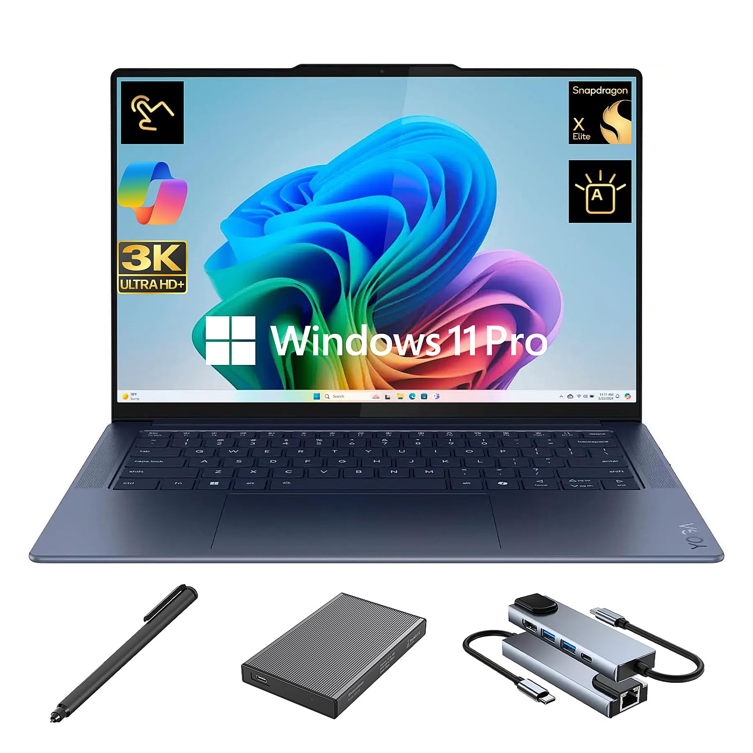 Amazon.com: Lenovo Yoga Slim 7x 3K OLED Touchscreen Laptop, 14.5