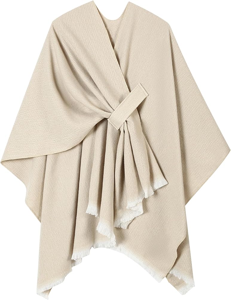 Yuuxhiz Women's Shawl Wrap Poncho Warm Cape Cardigan Open Front