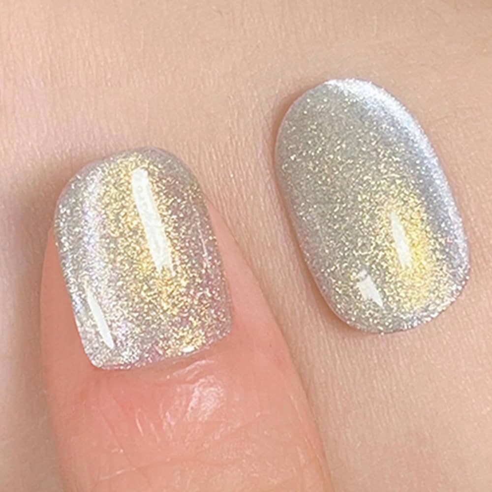 Amazon.com : AHAMIOU Aurora Cat Eye Gel Polish Kits Crystal Broken