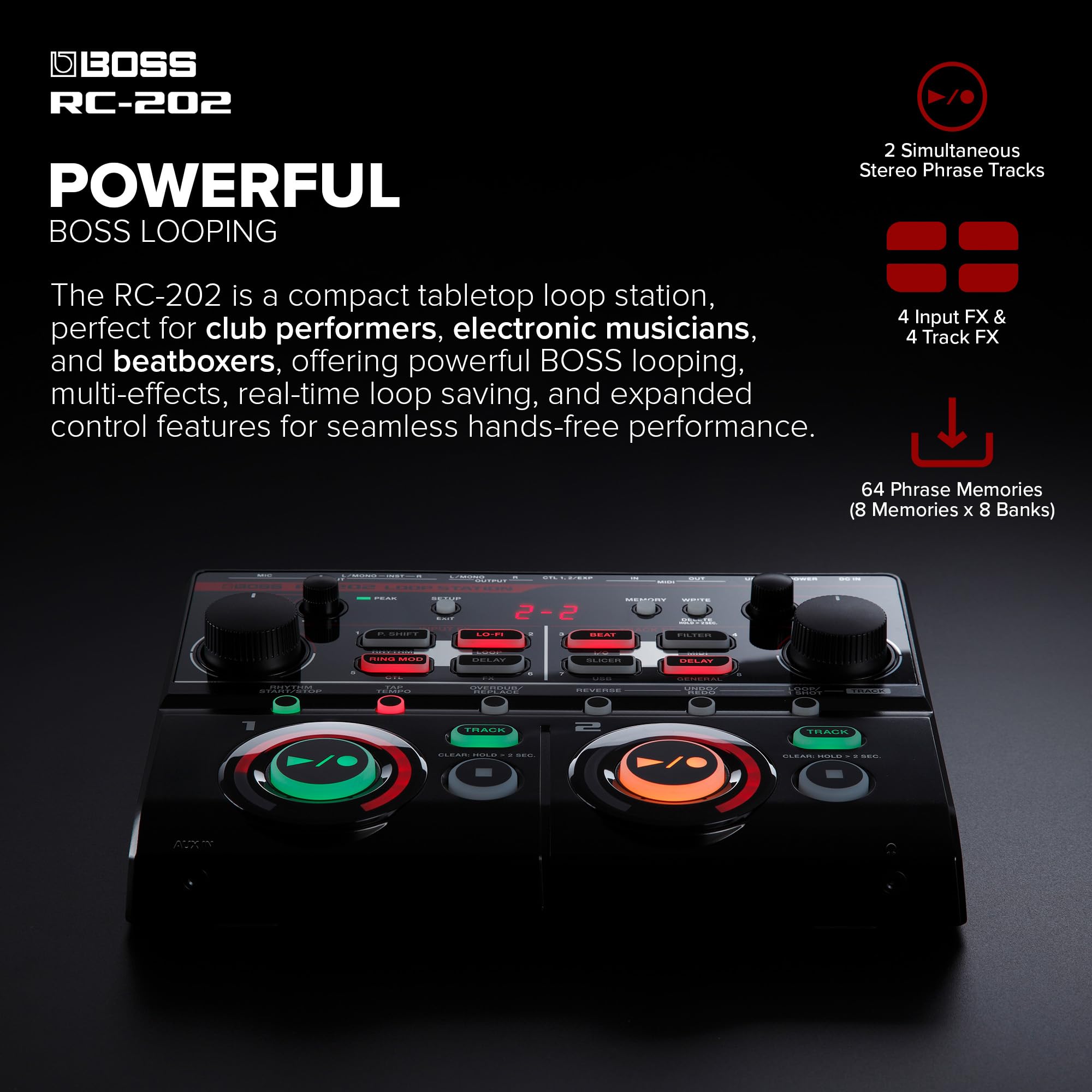 Amazon.co.jp: BOSS RC-202 ループステーション | 進歩的な音楽